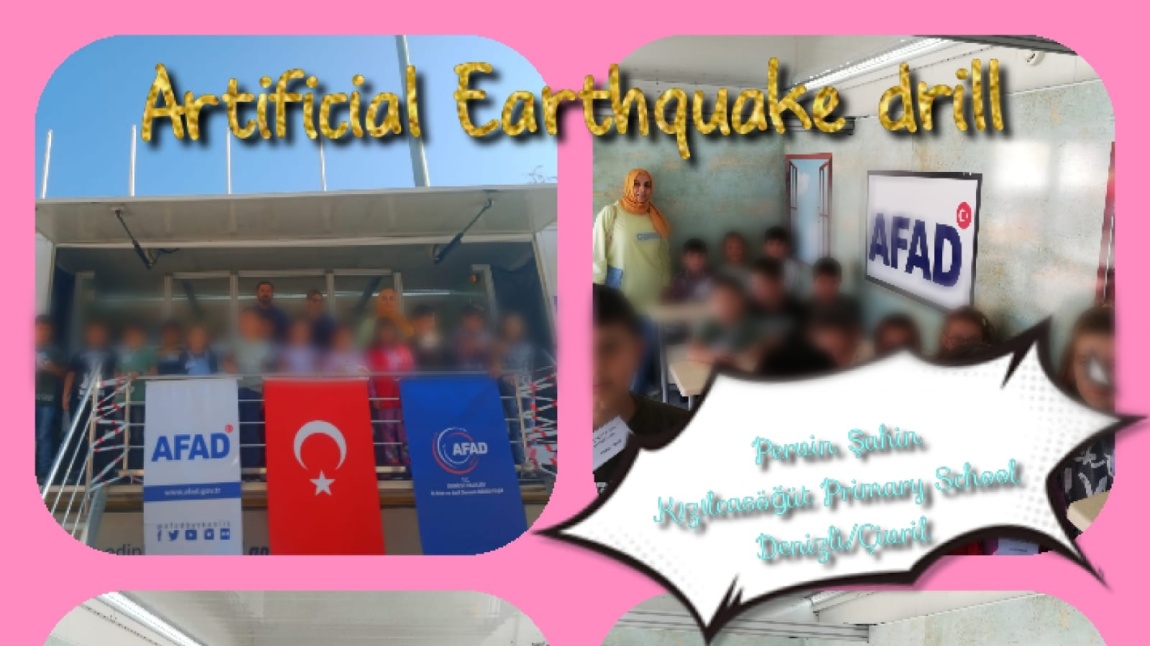 3/C sınıfı öğrencileri Pervin Şahin rehberliğinde Deprem simülasyonuna  katıldılar.