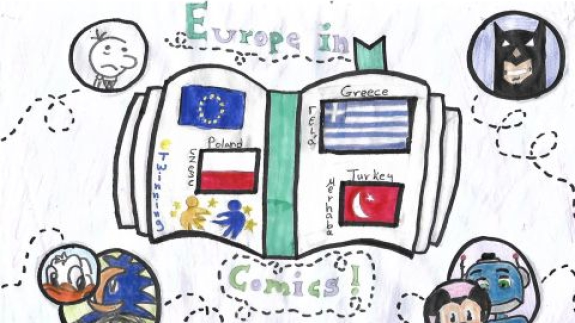 2/B Sınıfı Öğrencileri İkbal Deniz Korkusuz Önderliğinde  Europe In Comıcs Projesi Logo Çalışmalarını Sundular. 