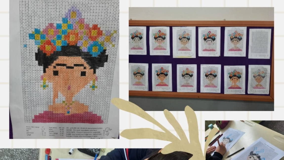 Okulumuzun 4/B sınıfı öğrencileri,  Journey to Art  adlı projede dünyaca ünlü ressamları ve eserlerini  tanımaya başladılar. İlk olarak Meksikalı ünlü ressam Frida  Kahlo' nun hayatını  ve eserlerini  öğrendiler.