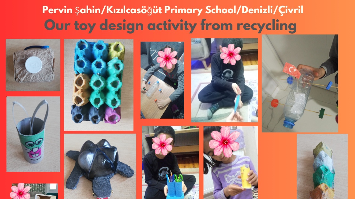 3/C sınıfı öğrencileri Pervin Şahin rehberliğinde  Little saviors of nature projesinde  atık malzemelerden oyuncaklar yaptılar.